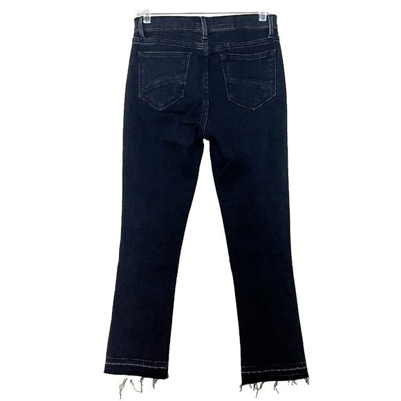 Driftwood Black Amelia Crop Jeans Studded Size 26 Raw Hem Stretch Denim - Picture 4 of 12